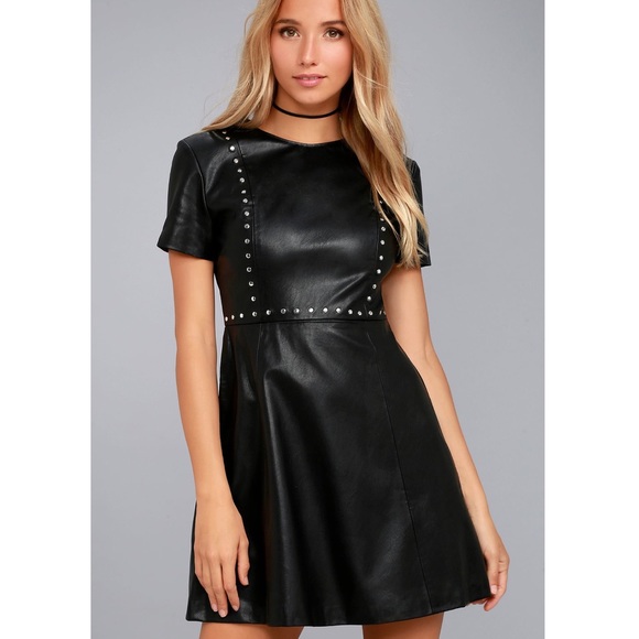 Dresses | Faux Leather Dress | Poshmark